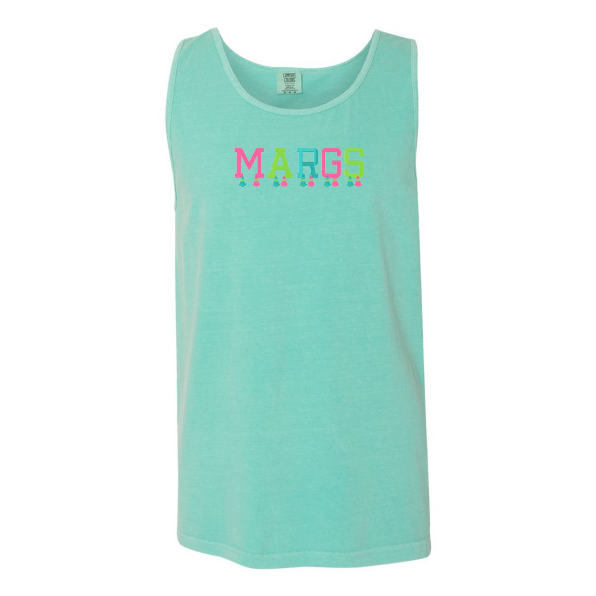 Embroidered Tasseled 'Margs' Tank Top from United Monograms