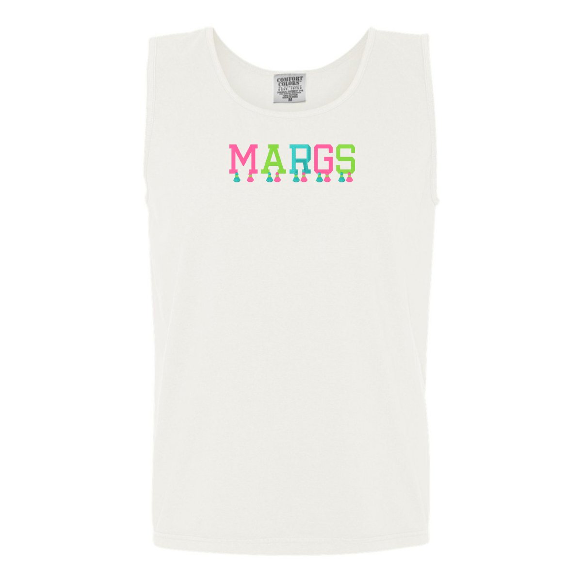 Embroidered Tasseled 'Margs' Tank Top from United Monograms