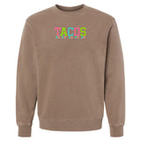 Embroidered Tasseled 'Tacos' Cozy Crew from United Monograms