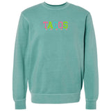 Embroidered Tasseled 'Tacos' Cozy Crew from United Monograms
