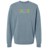 Embroidered Tasseled 'Tacos' Cozy Crew from United Monograms