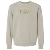 Embroidered Tasseled 'Tacos' Cozy Crew from United Monograms