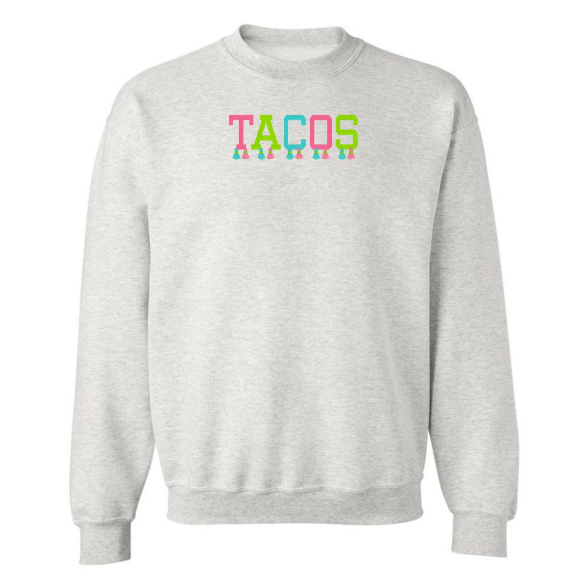 Embroidered Tasseled 'Tacos' Sweatshirt from United Monograms