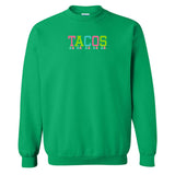 Embroidered Tasseled 'Tacos' Sweatshirt from United Monograms