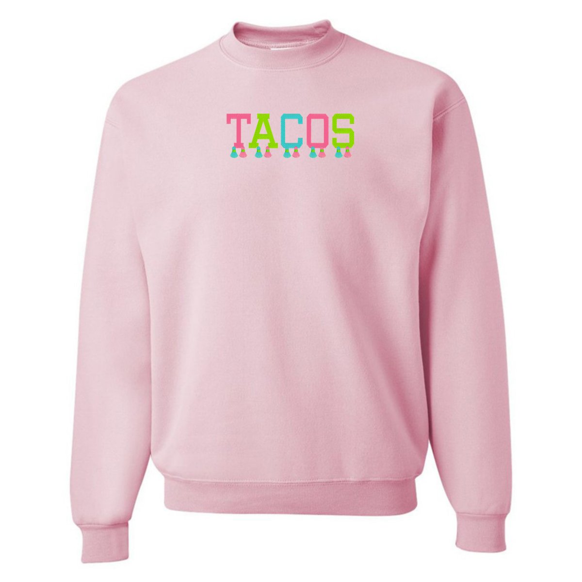 Embroidered Tasseled 'Tacos' Sweatshirt from United Monograms