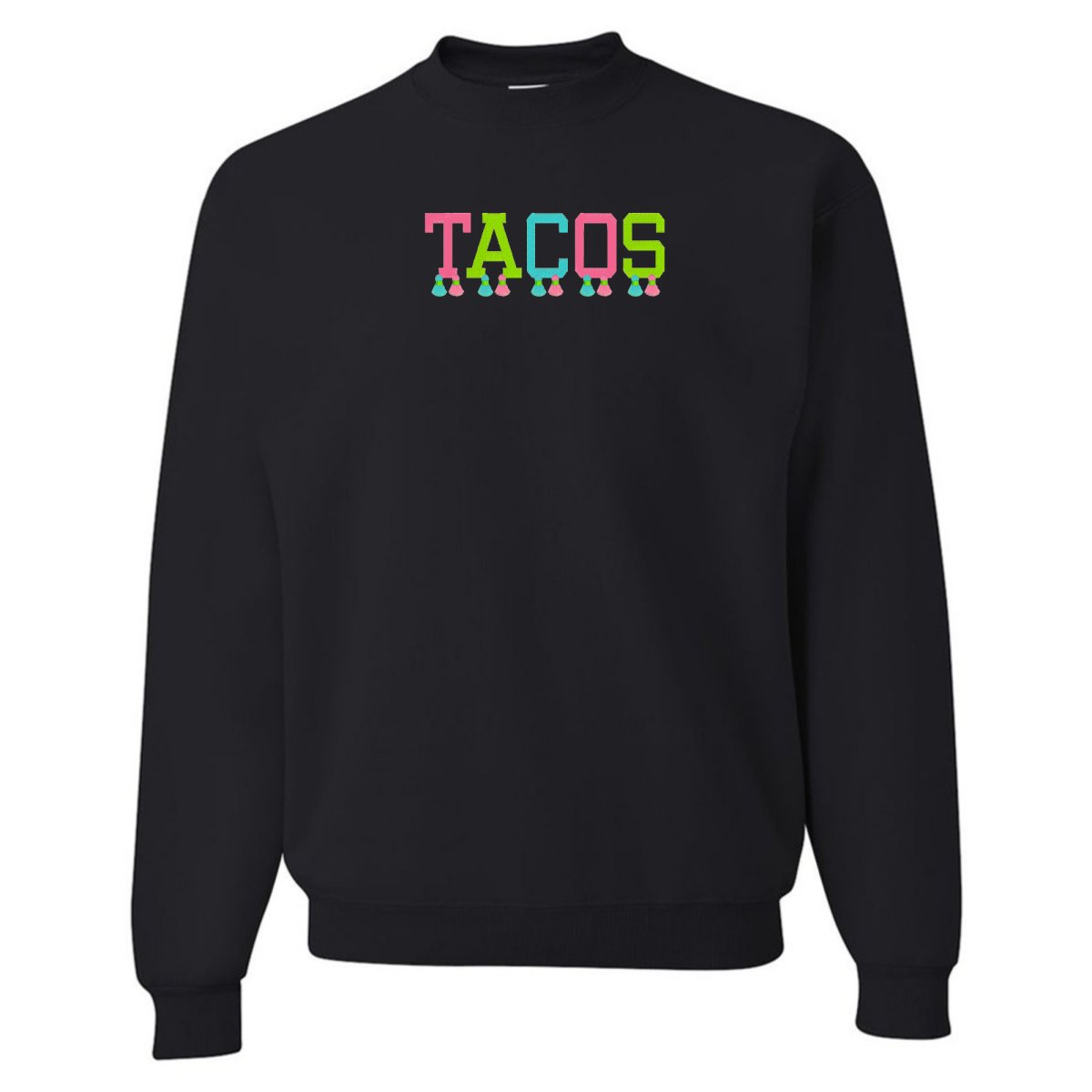 Embroidered Tasseled 'Tacos' Sweatshirt from United Monograms