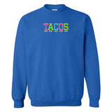 Embroidered Tasseled 'Tacos' Sweatshirt from United Monograms