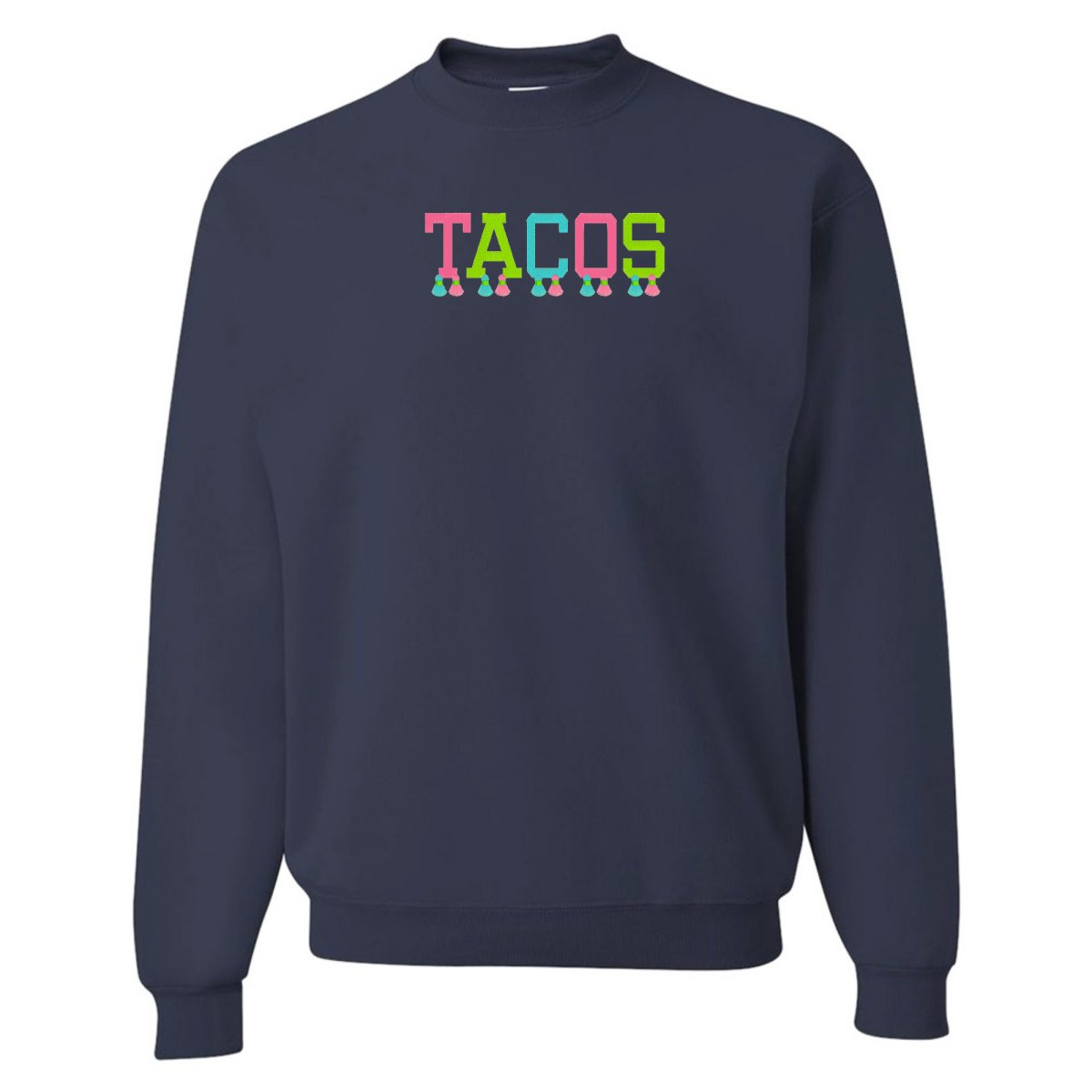 Embroidered Tasseled 'Tacos' Sweatshirt from United Monograms