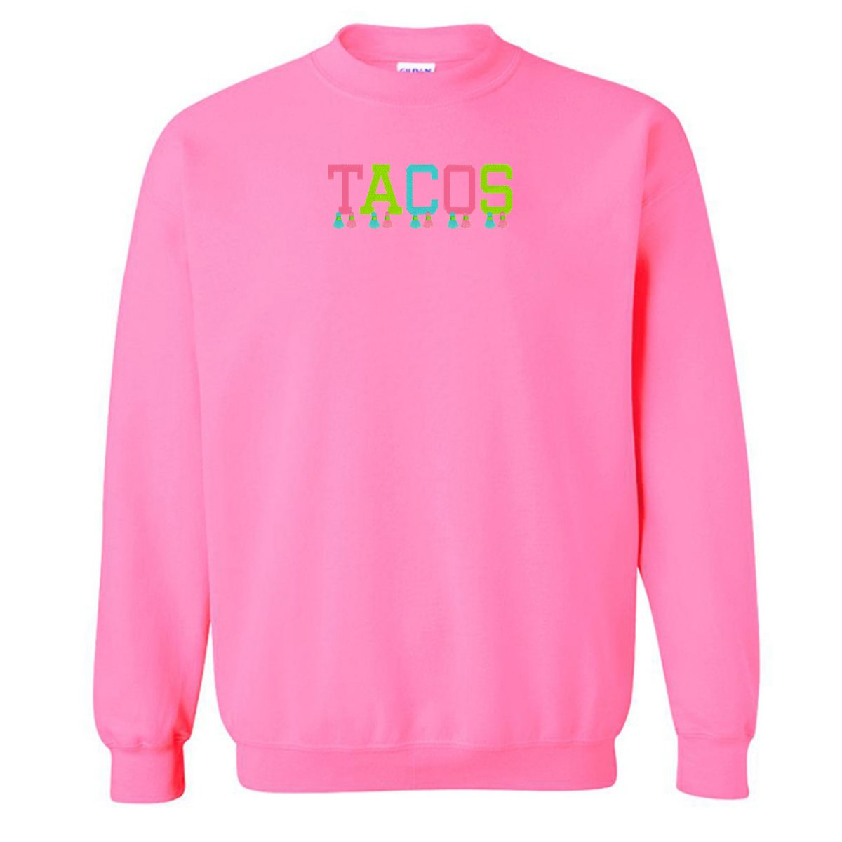Embroidered Tasseled 'Tacos' Sweatshirt from United Monograms