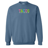 Embroidered Tasseled 'Tacos' Sweatshirt from United Monograms