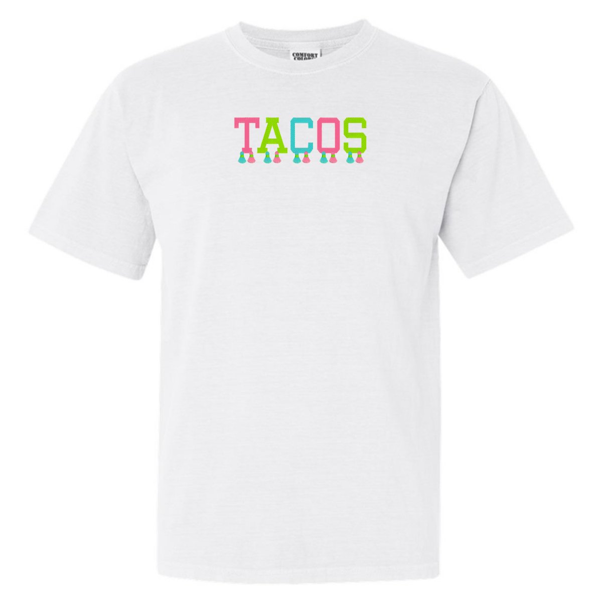 Embroidered Tasseled 'Tacos' T-Shirt from United Monograms