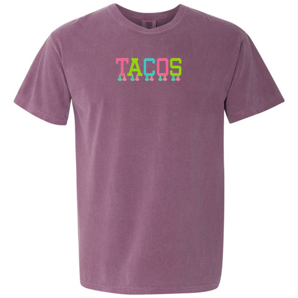 Embroidered Tasseled 'Tacos' T-Shirt from United Monograms