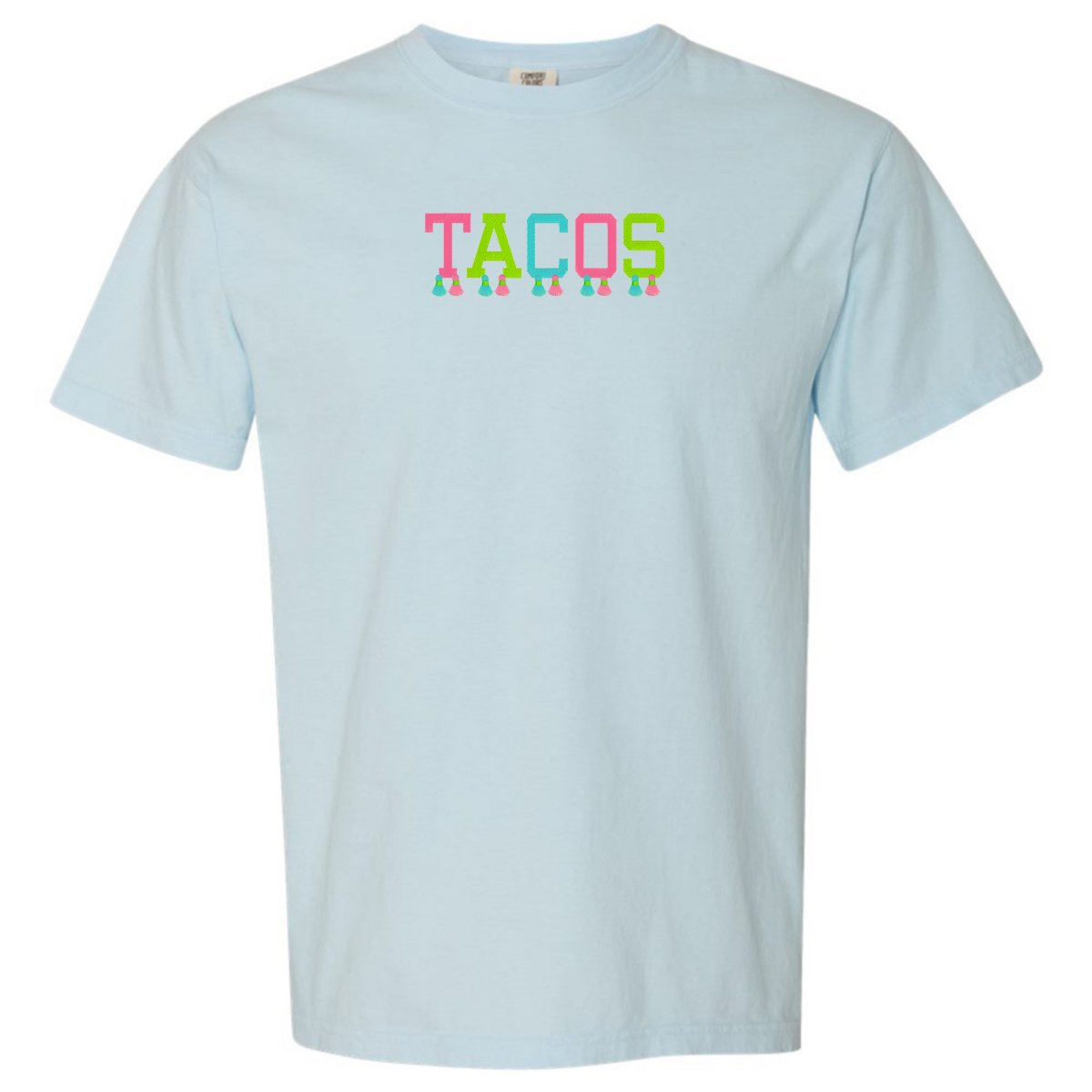 Embroidered Tasseled 'Tacos' T-Shirt from United Monograms