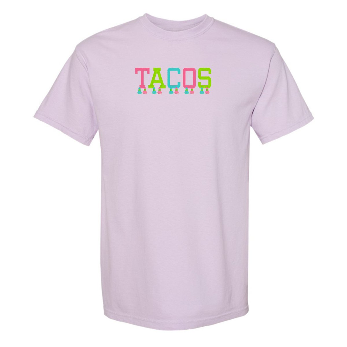 Embroidered Tasseled 'Tacos' T-Shirt from United Monograms