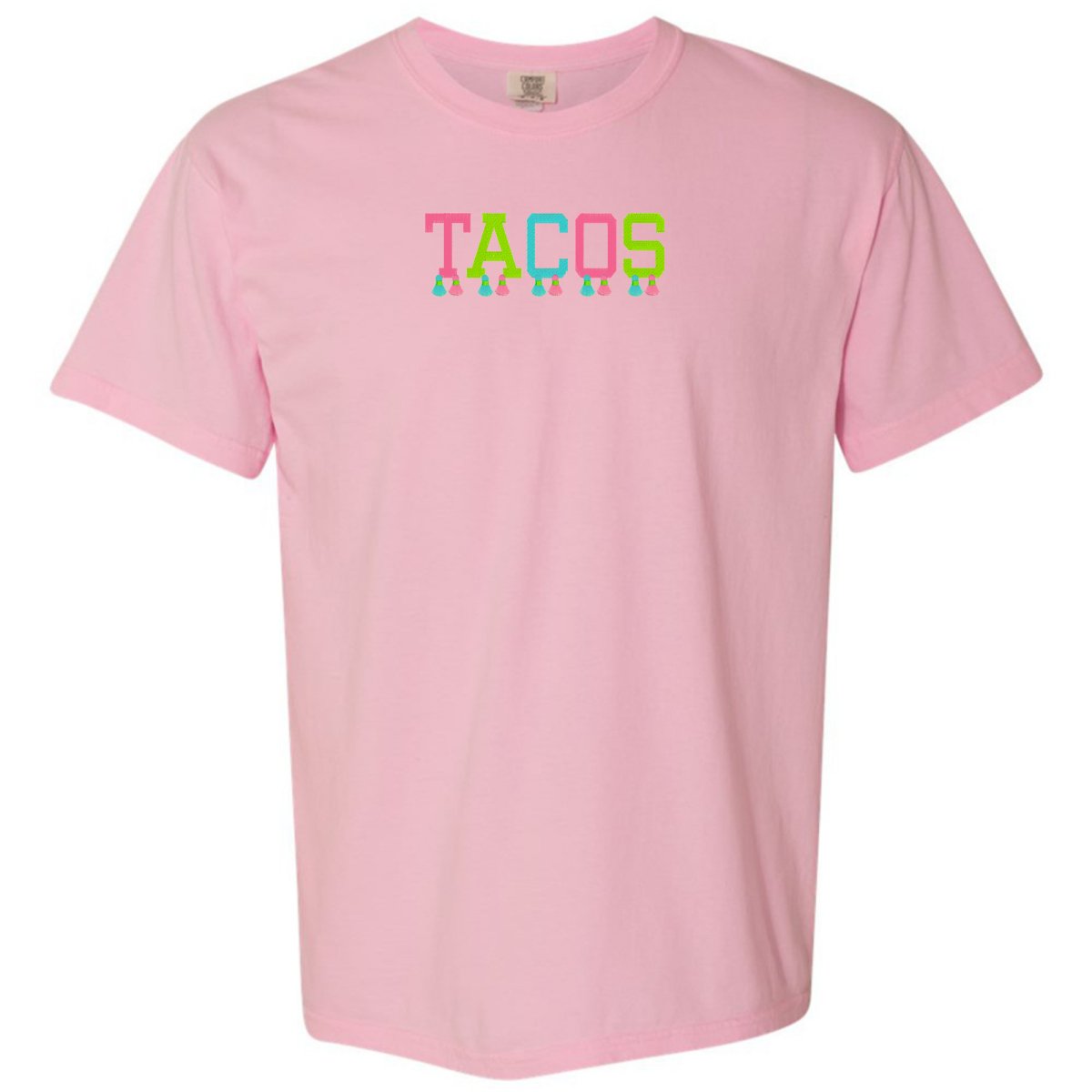 Embroidered Tasseled 'Tacos' T-Shirt from United Monograms