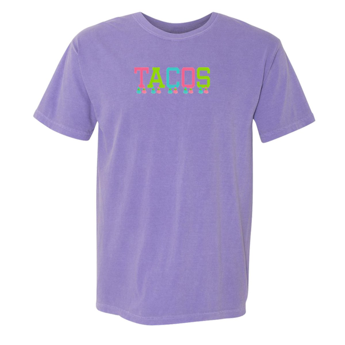 Embroidered Tasseled 'Tacos' T-Shirt from United Monograms