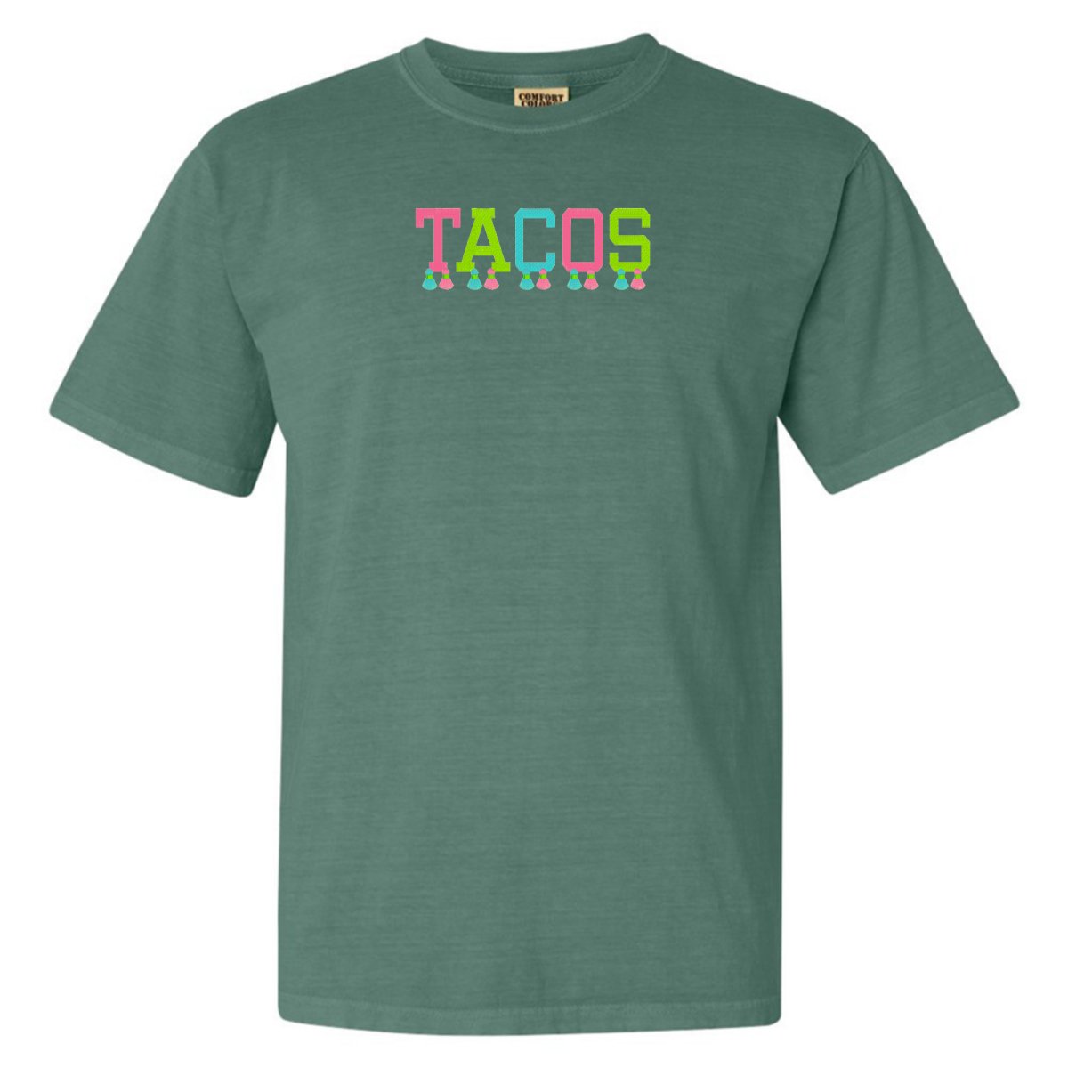 Embroidered Tasseled 'Tacos' T-Shirt from United Monograms