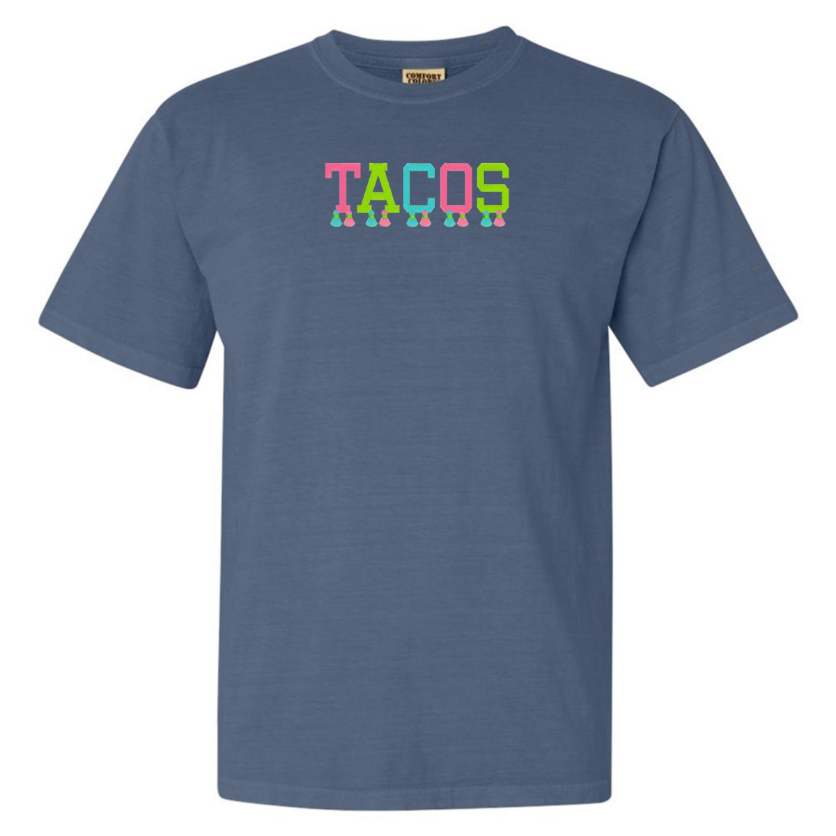 Embroidered Tasseled 'Tacos' T-Shirt from United Monograms
