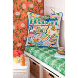 Emerald Coast Hand-Embroidered Pillow from Quirks!