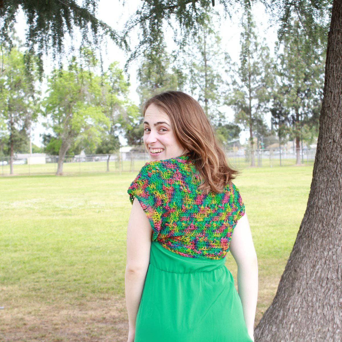 Emerald Pools Bolero Jacket Crochet Pattern from Darn Good Yarn
