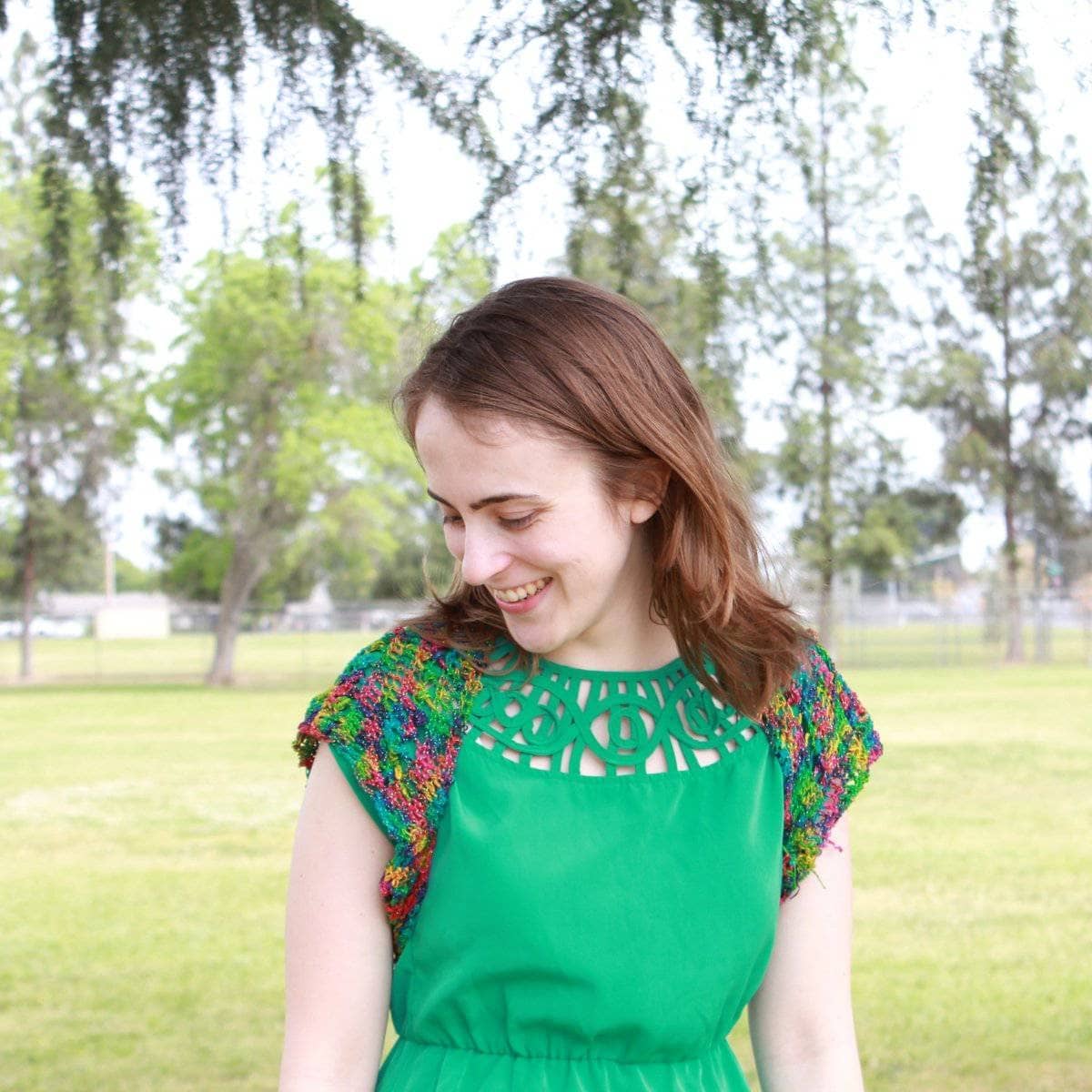 Emerald Pools Bolero Jacket Crochet Pattern from Darn Good Yarn