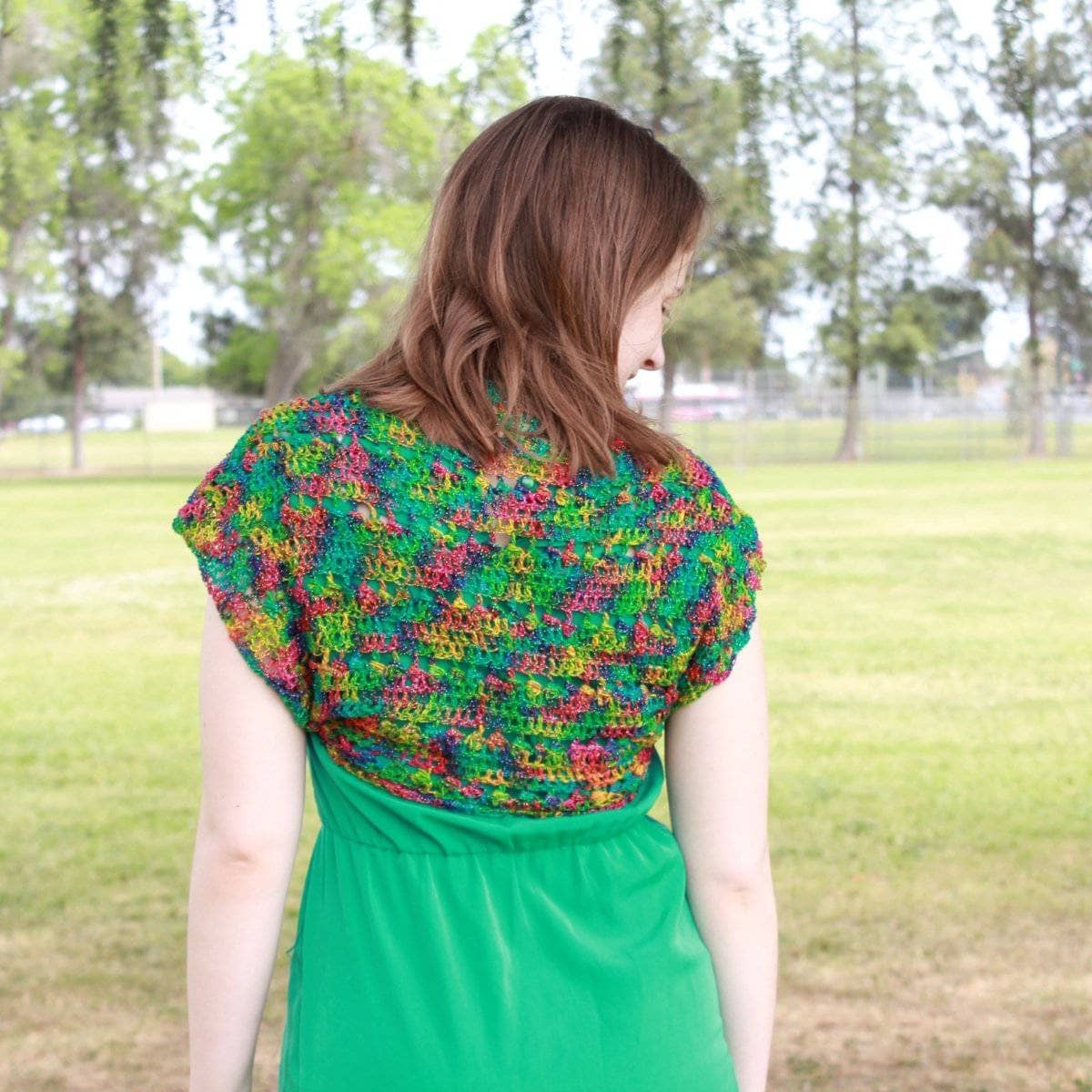 Emerald Pools Bolero Jacket Crochet Pattern from Darn Good Yarn