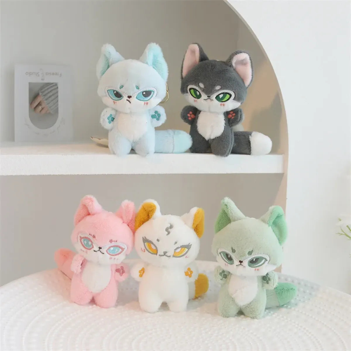 Kawaii Emotion Wolf Plush Toy - Cute Stuffed Wolf Doll from Kawaii Stop