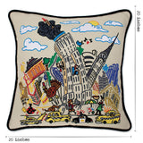 Empire State Hand-Embroidered Pillow from Quirks!
