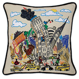 Empire State Hand-Embroidered Pillow from Quirks!