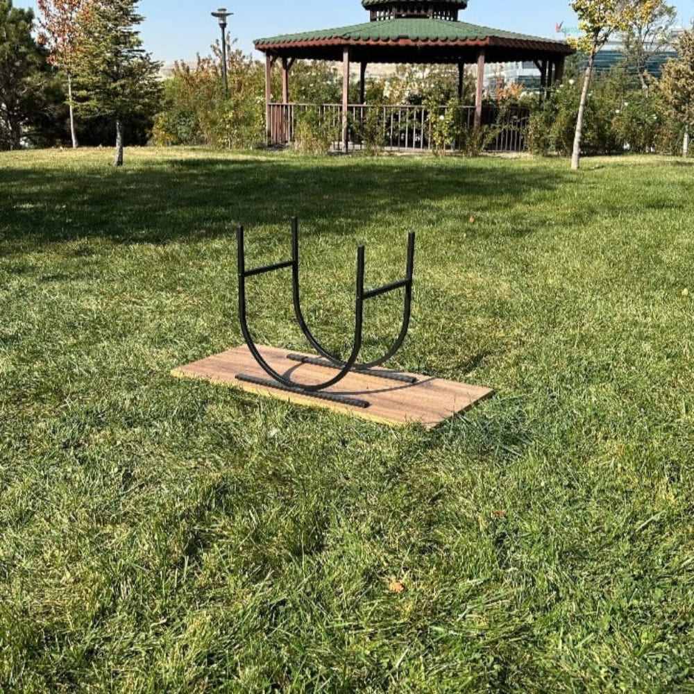 Oval Shaped Metal Log Holder from VITAHOME DESIGN LLC