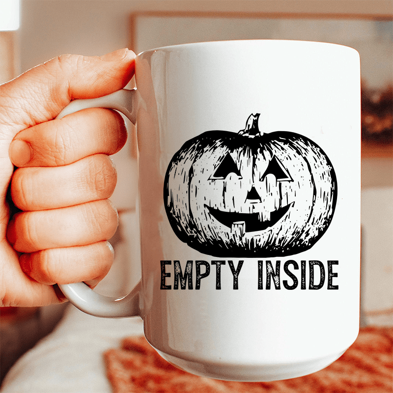 Empty Inside Pumpkin Ceramic Mug 15 oz from Peachy Sunday