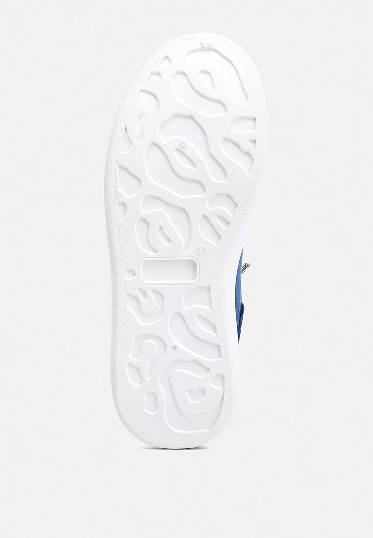 Ena Rhinestone Embellished Denim Sneakers from London Rag International from London Rag International