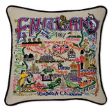 England Hand-Embroidered Pillow from Quirks!