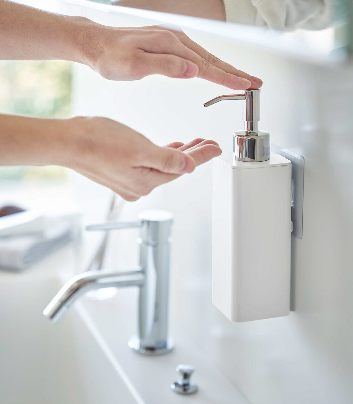 Traceless Adhesive Soap Dispenser from Yamazaki Home