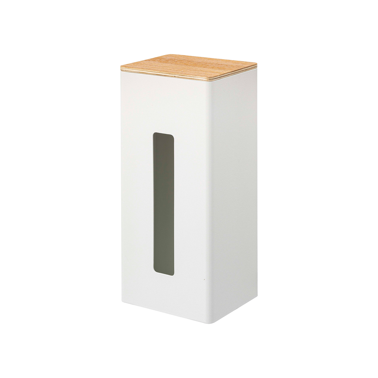 Two-Sided Tissue Case - Steel + Wood from Yamazaki Home