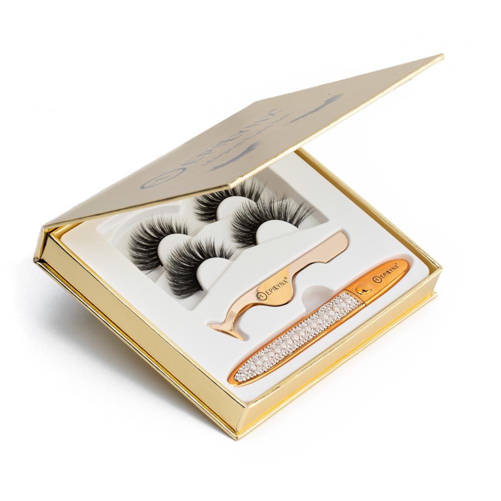 Natural False Eyelashes - No Glue Black Eyeliner and Lashes Kit from Epilynx Skincare and Cosmetics