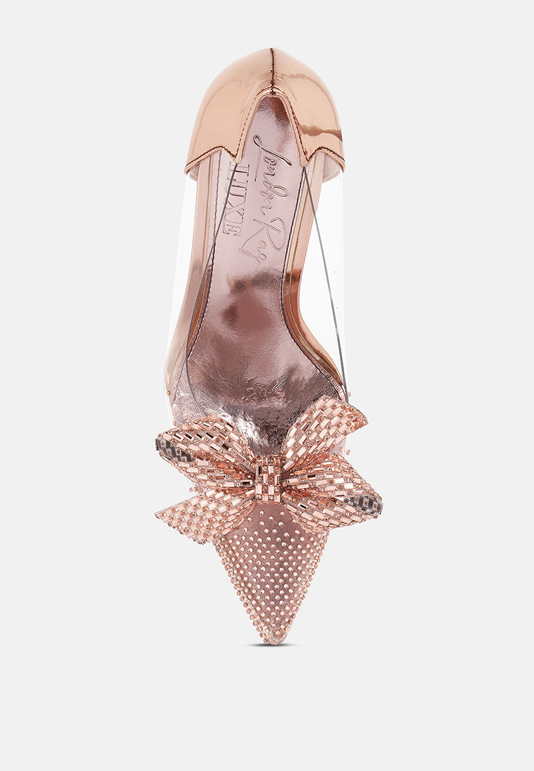 Erika Rhinestones Embellished Clear Pump  from London Rag International