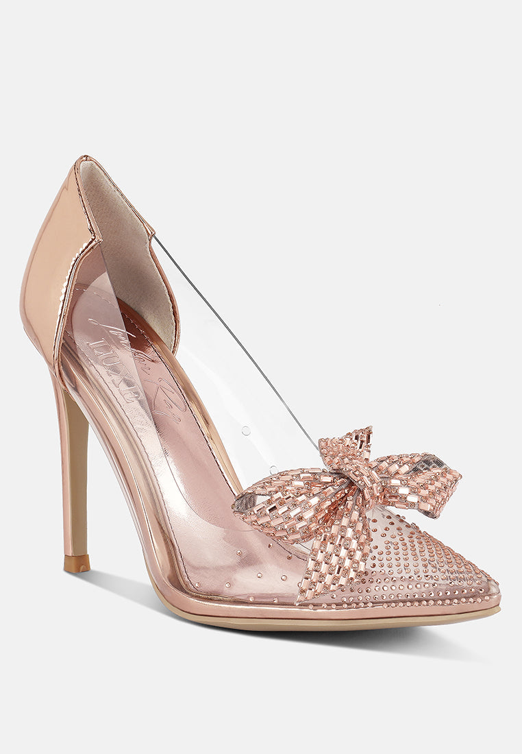 Erika Rhinestones Embellished Clear Pump  from London Rag International