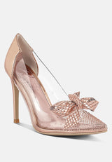 Erika Rhinestones Embellished Clear Pump  from London Rag International