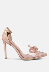 Erika Rhinestones Embellished Clear Pump  from London Rag International