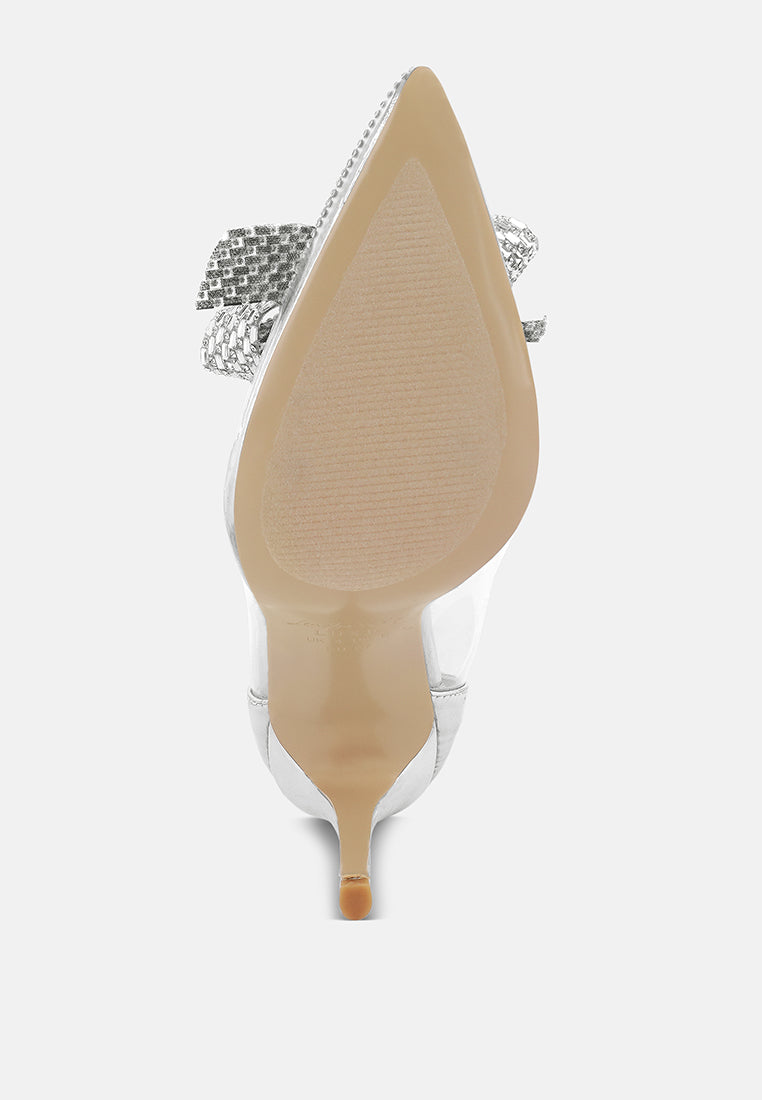 Erika Rhinestones Embellished Clear Pump  from London Rag International