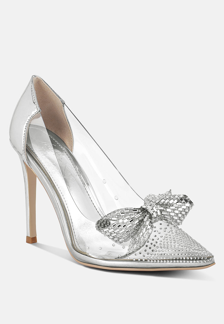 Erika Rhinestones Embellished Clear Pump  from London Rag International