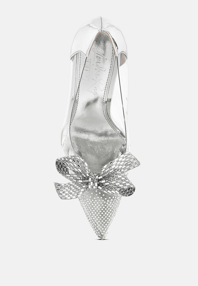 Erika Rhinestones Embellished Clear Pump  from London Rag International