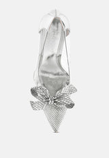 Erika Rhinestones Embellished Clear Pump  from London Rag International