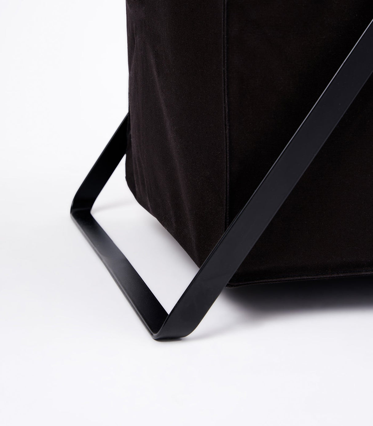 Laundry Hamper with Cotton Liner - Two Sizes - Steel + Cotton from Yamazaki Home