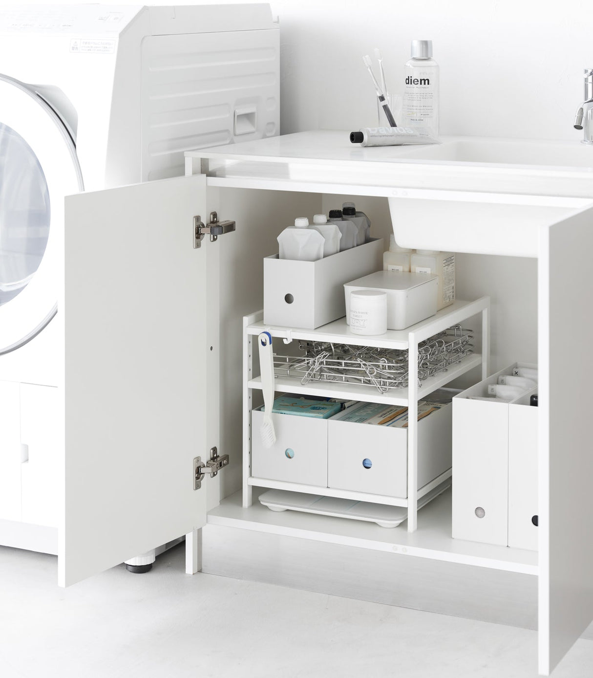 Three-Tier Cabinet Storage Rack (14" H)  - Steel from Yamazaki Home