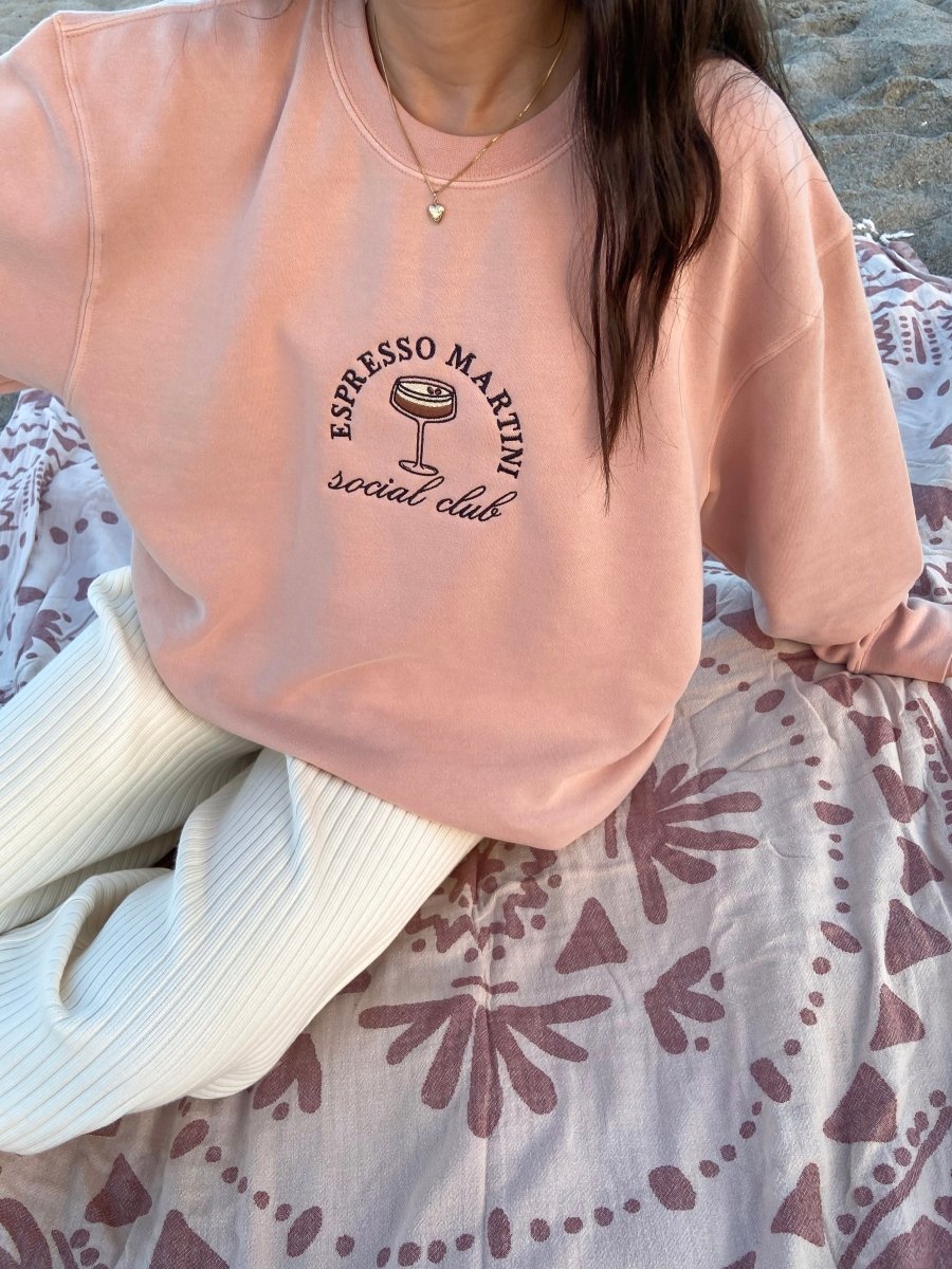 'Espresso Martini Social Club' Cozy Crew from United Monograms