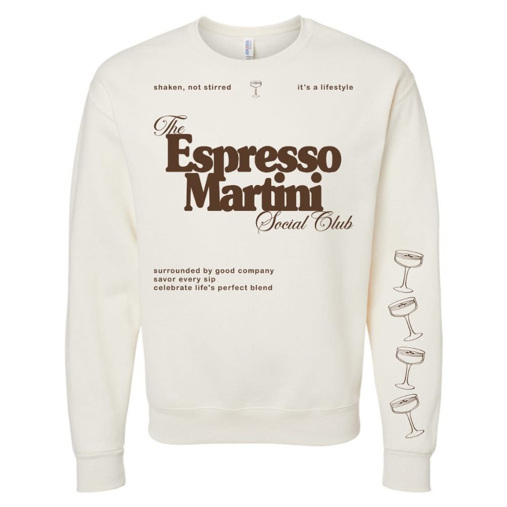 ‘Espresso Martini Social Club' Crewneck Sweatshirt from United Monograms