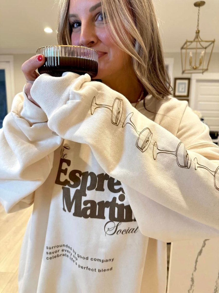 ‘Espresso Martini Social Club' Crewneck Sweatshirt from United Monograms