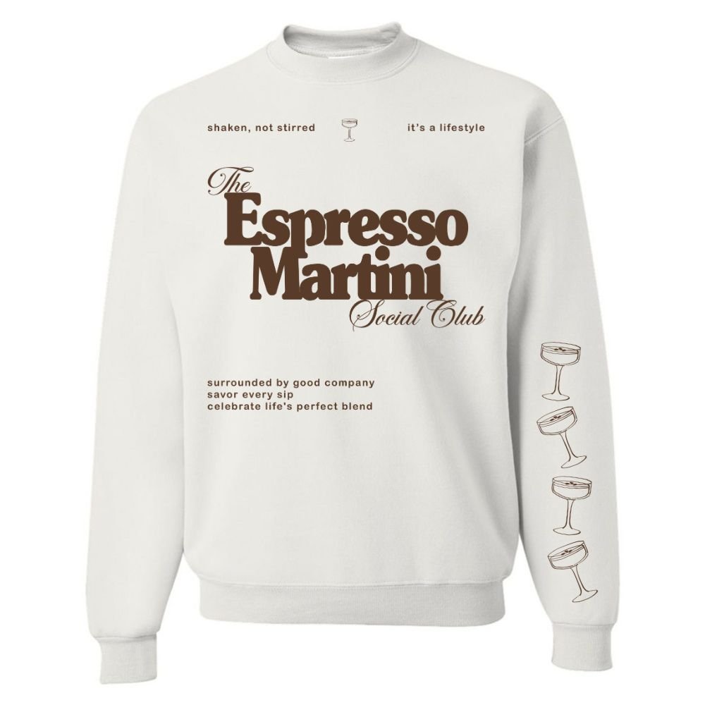 ‘Espresso Martini Social Club' Crewneck Sweatshirt from United Monograms